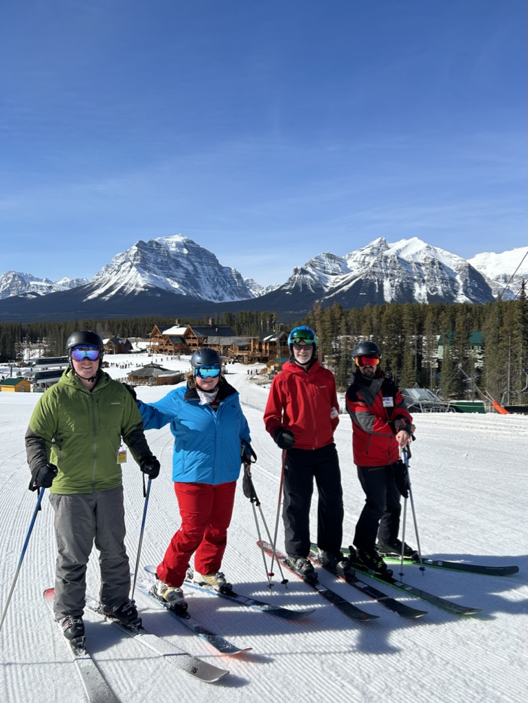 The Ski Independence team in Lake Louise on their return to Canada