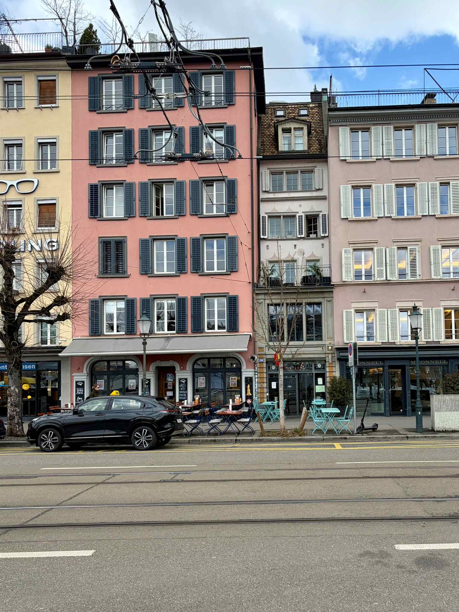 Colourful Zurich buildings