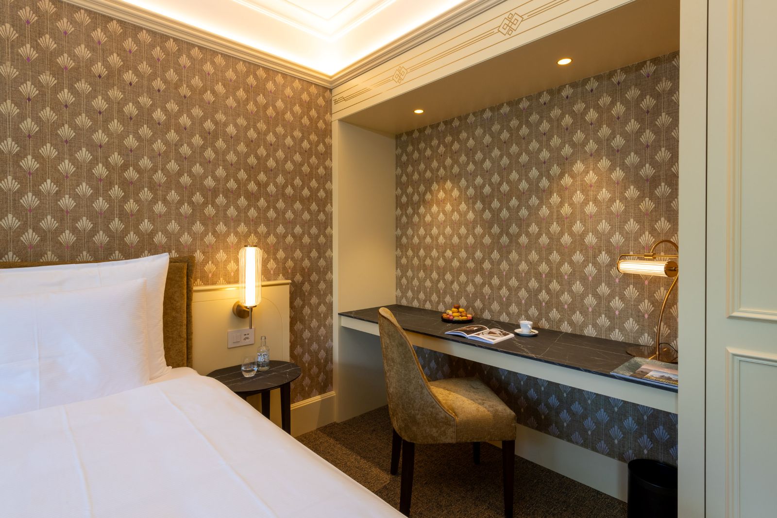 Hotel Cresta Palace, St Moritz - art nouveau style double room with desk