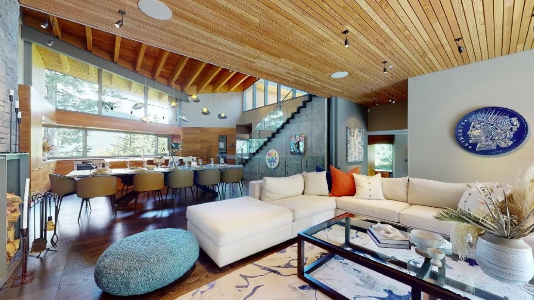 High Point Villa, Whistler, Kadenwood, open plan living room, dining, kitchen