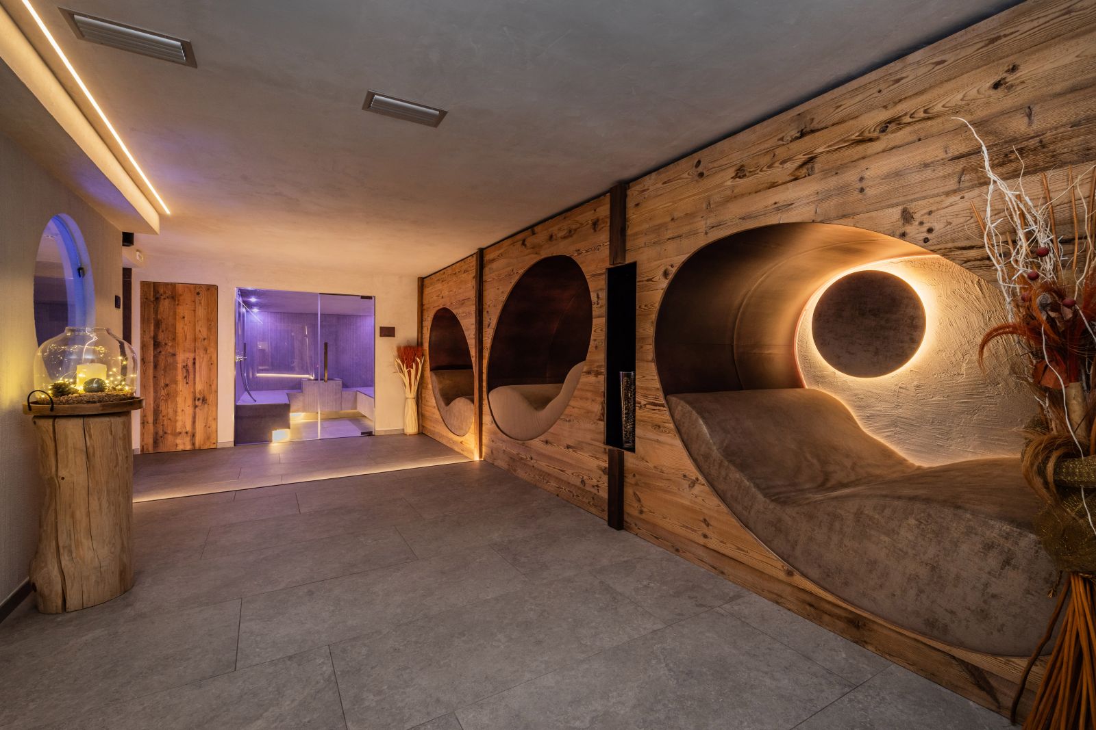 Sporthotel Romantic Plaza, Madonna di Campiglio - pod for relaxation at the spa