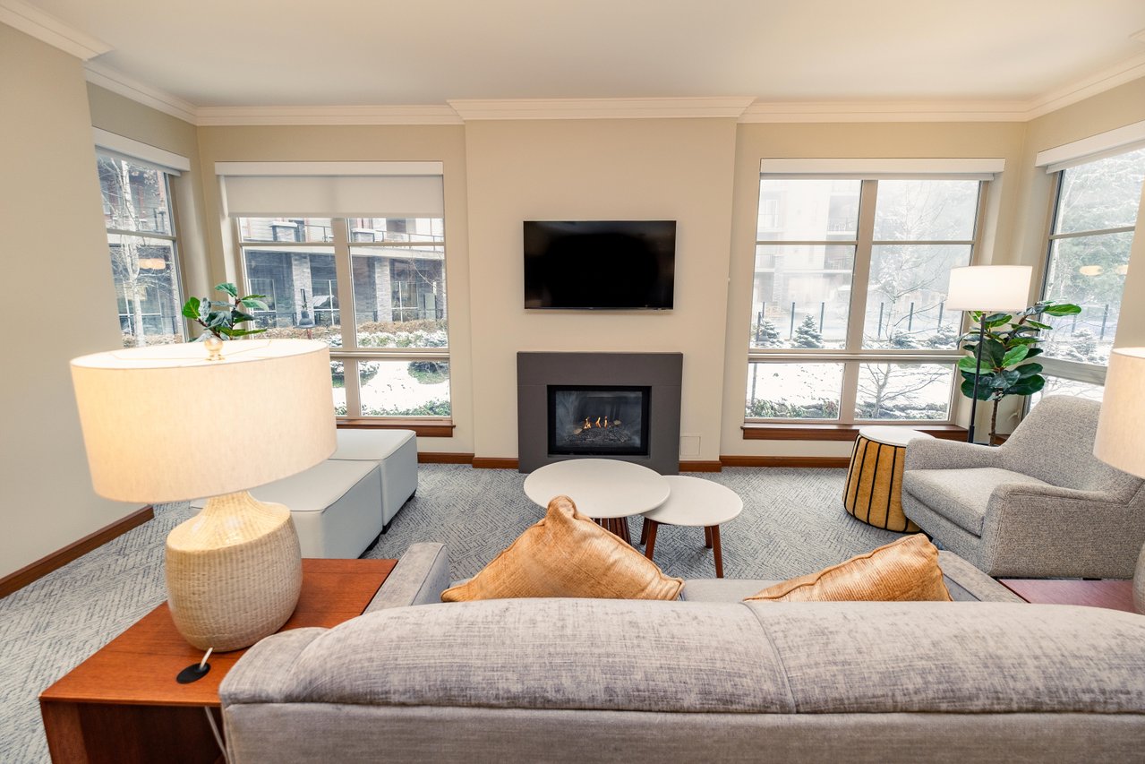 Sutton Place Hotel Revelstoke, lounge, fireplace, renovated suite